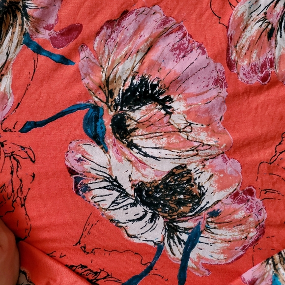 Free People Birds of Paradise Floral Off-Shoulder Flare Sleeve Top Small NWT - Picture 7 of 14